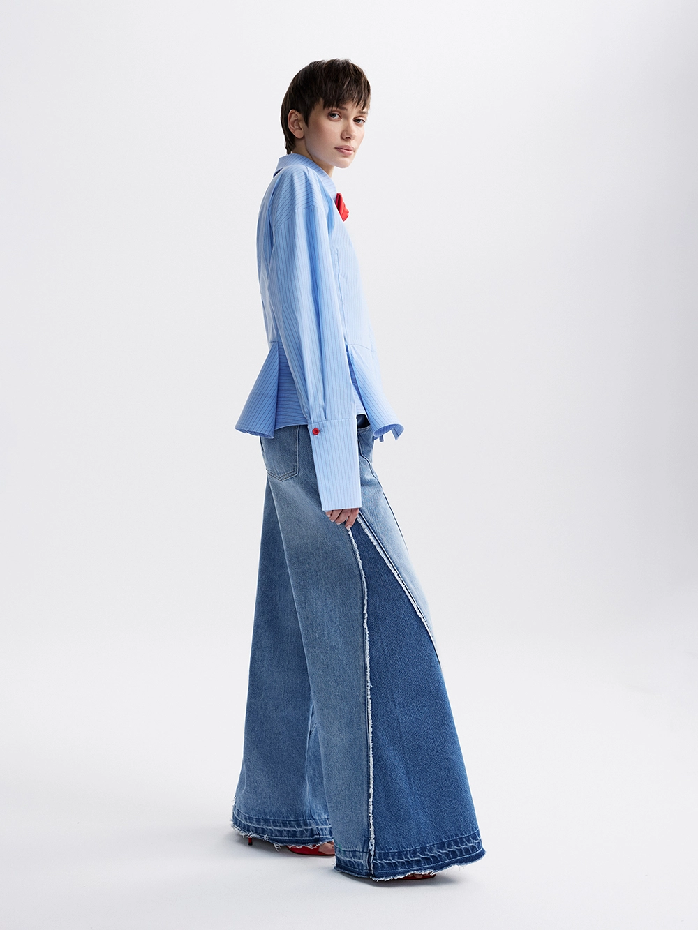 картинка рубашка с баской с розой-оригами  от магазина truered.ru (ex-SOLO·U)