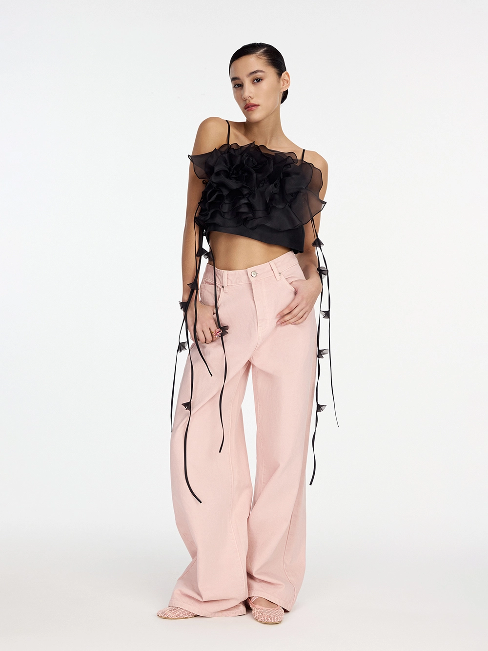 картинка топ из органзы camellia от магазина truered.ru (ex-SOLO·U)