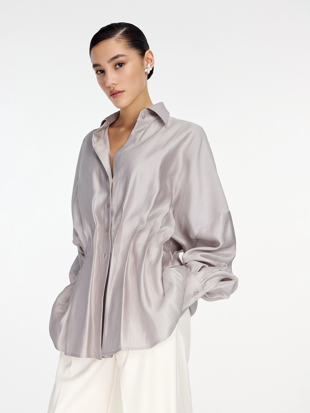 картинка блузка из тафты с защипами от магазина truered.ru (ex-SOLO·U)