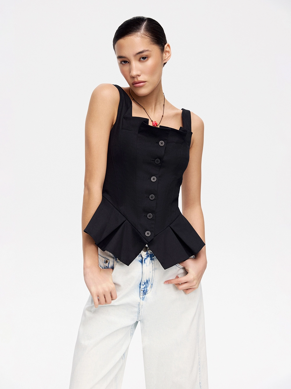 картинка корсетный топ с баской от магазина truered.ru (ex-SOLO·U)